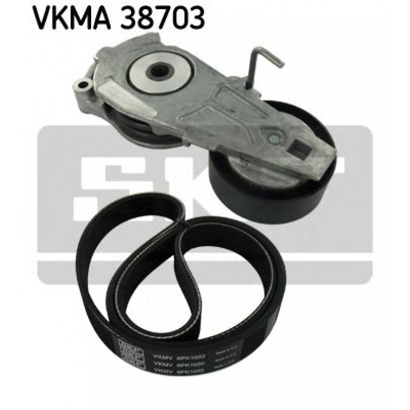 VKMA 38703 SKF Комплект доріжкового ремня (ролик, ремінь)